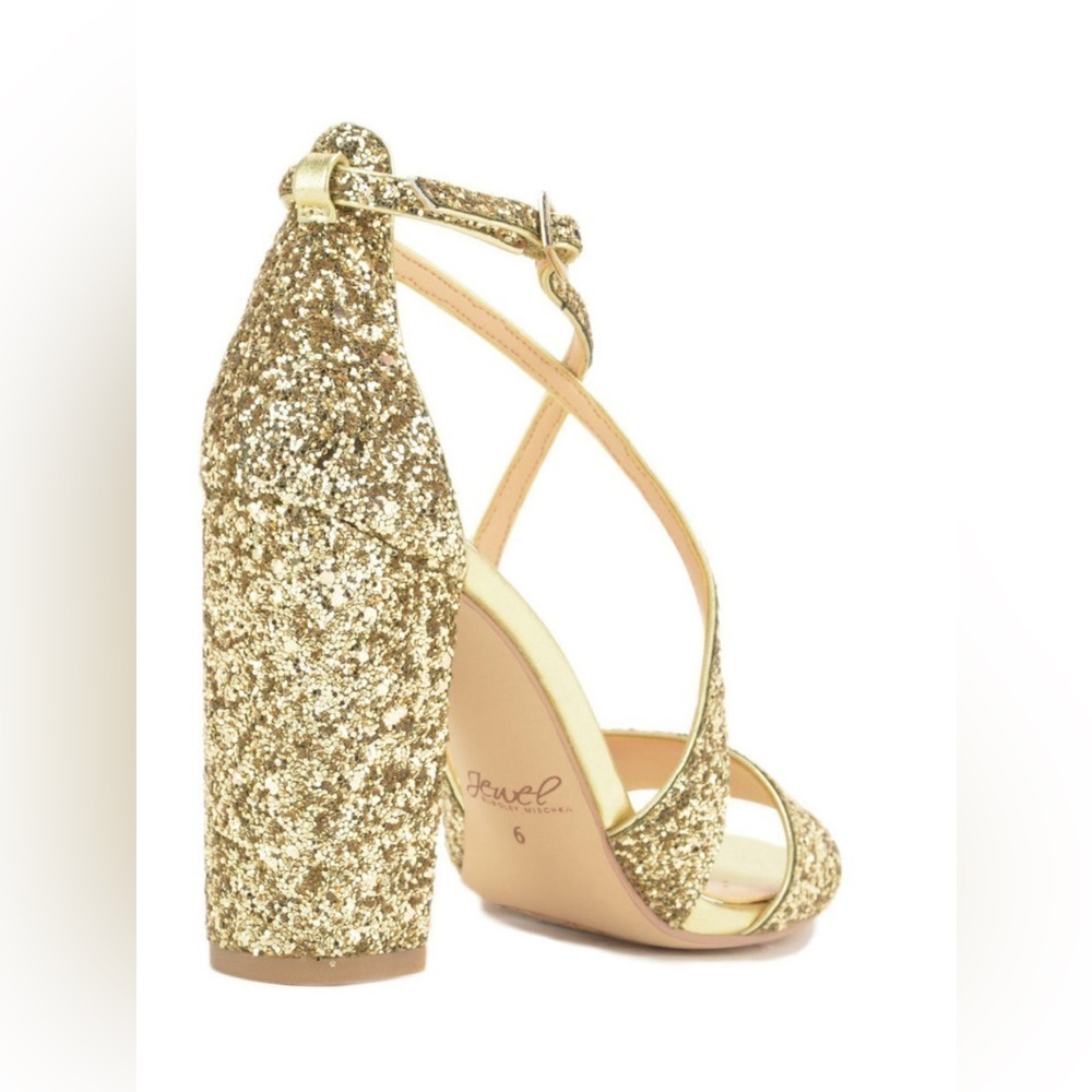 Brand New Badgley Mischka Cook Metallic Glitter Evening Shoe Size 9.5 - Picture 2 of 8